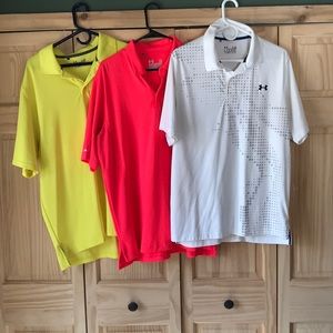 Men’s Large Under Armor Golf Shirts